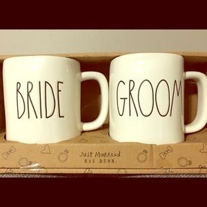 Rae Dunn Bride & Groom mug set